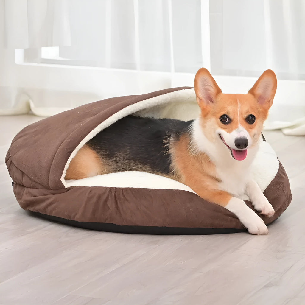 Brown removable washable cloth pet kennel for dogs in medium size