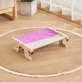 Wooden frame cat hammock bed hanging on a window, suitable for cats and small dogs.