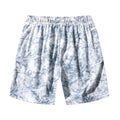 Men's camouflage pattern corduroy athletic shorts with high waist and straight leg design