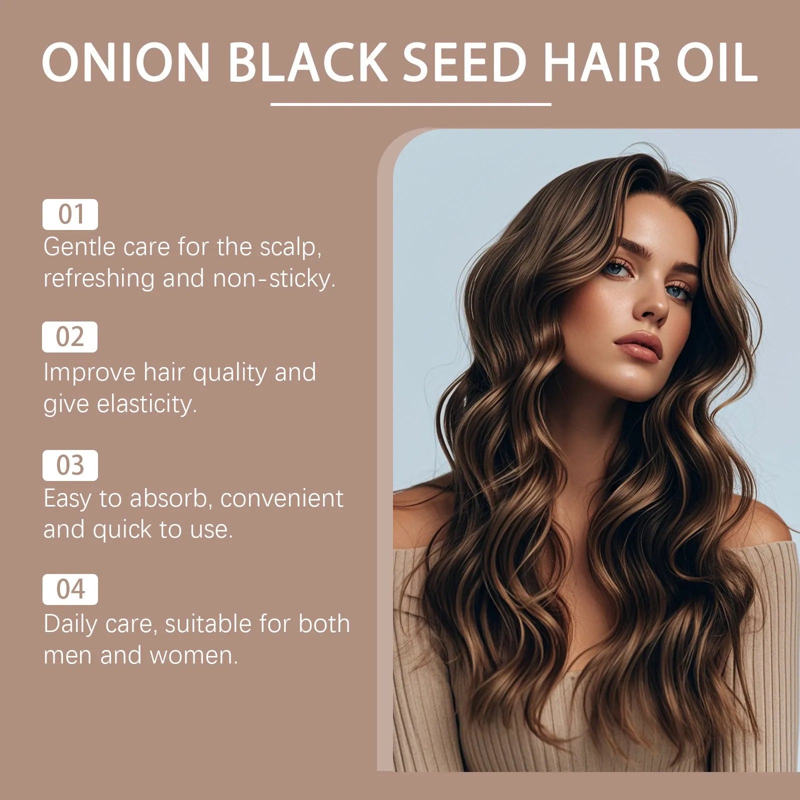 100ml hair care essential oil bottle with application accessories in complete set packaging