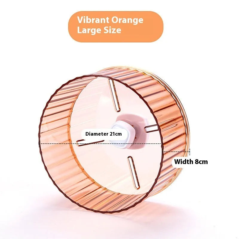 21cm diameter parrot exercise running wheel in transparent plastic for bird cage enrichment