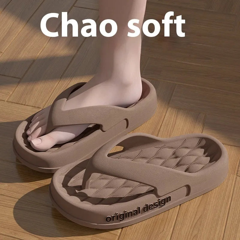 Men's EVA injection-moulded flip flops shown in available colours including green, yellow, pink, white, khaki, grey, coffee, and black.