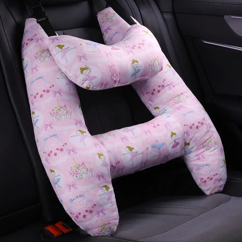 55x70cm automotive headrest pillow with colourful print pattern and pearl cotton filling for car passenger comfort