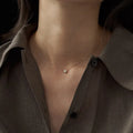 Geometric oval jelly opal pendant necklace in S925 silver with gold or white gold plating.