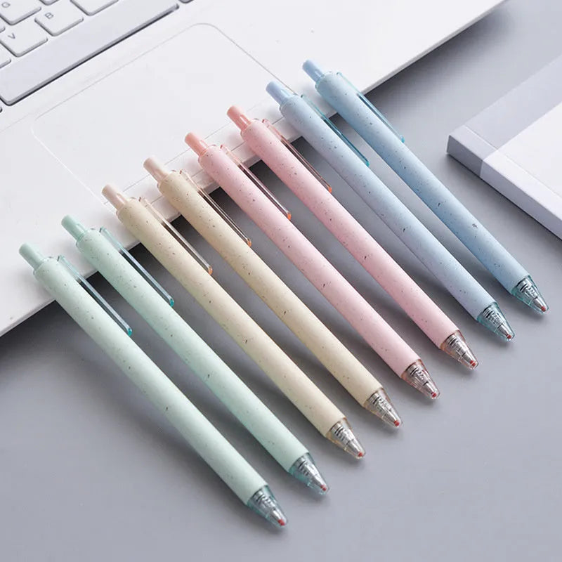 Pack of 12 push-type 0.5mm quick-drying gel pens in four colours with replaceable refill