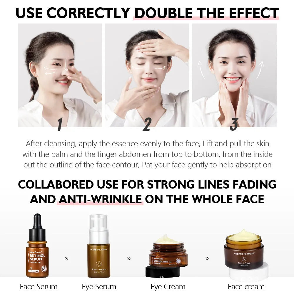 30ml retinol facial serum in liquid form for reducing dry lines and fine lines
