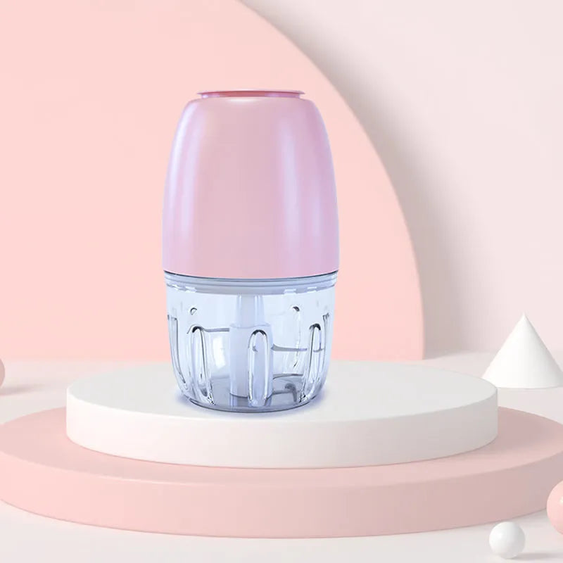 Cherry blossom powder plastic electric ice crusher 200W 105x105x205mm on countertop