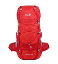50L nylon mountaineering backpack in army green for hiking and camping