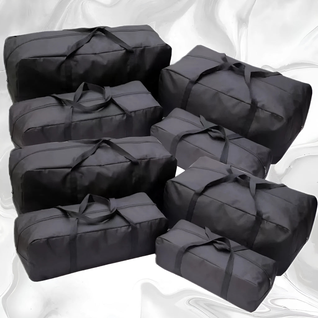 Thick waterproof Oxford cloth outdoor storage bag in black, cube shape, for cycling use