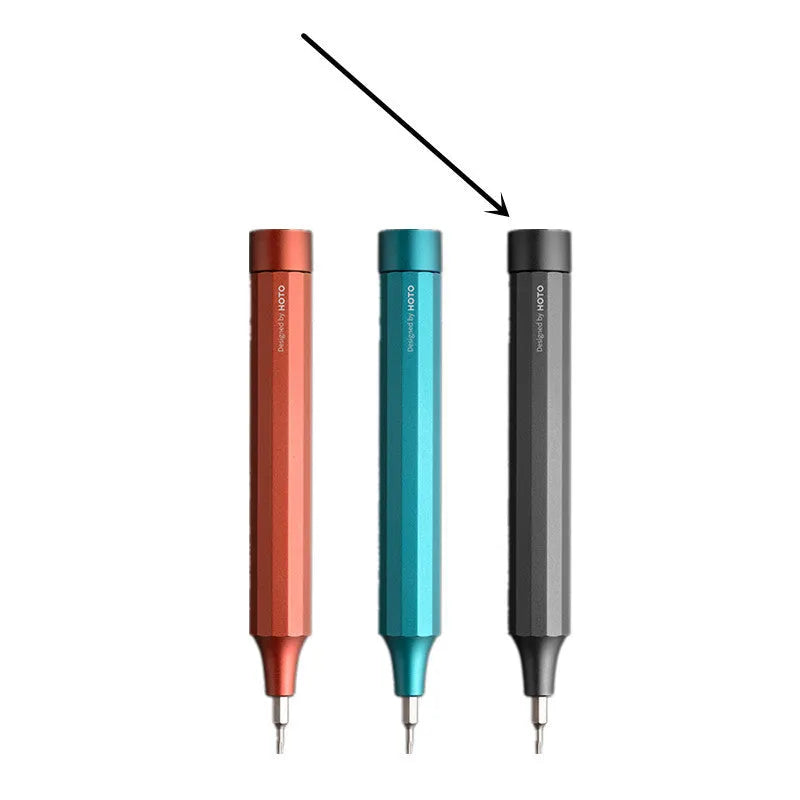 24-in-1 aluminium alloy repair screwdriver set with magnetic bit storage in black, green, or red.