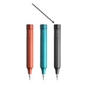 24-in-1 aluminium alloy repair screwdriver set with magnetic bit storage in black, green, or red.