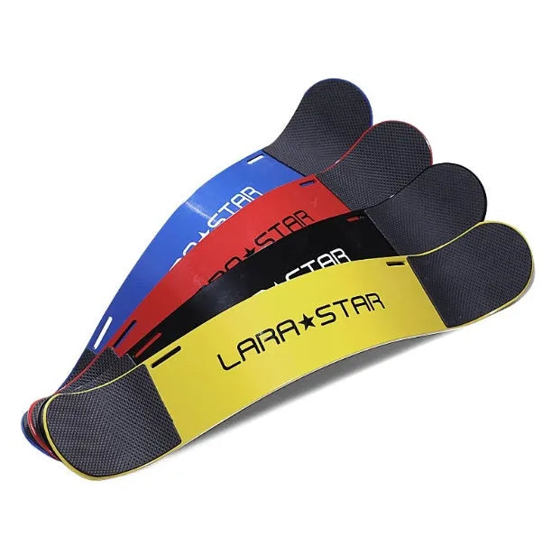 LARASTAR Arm Blaster Pro biceps support plate 58cm aluminium black on gym floor with barbell