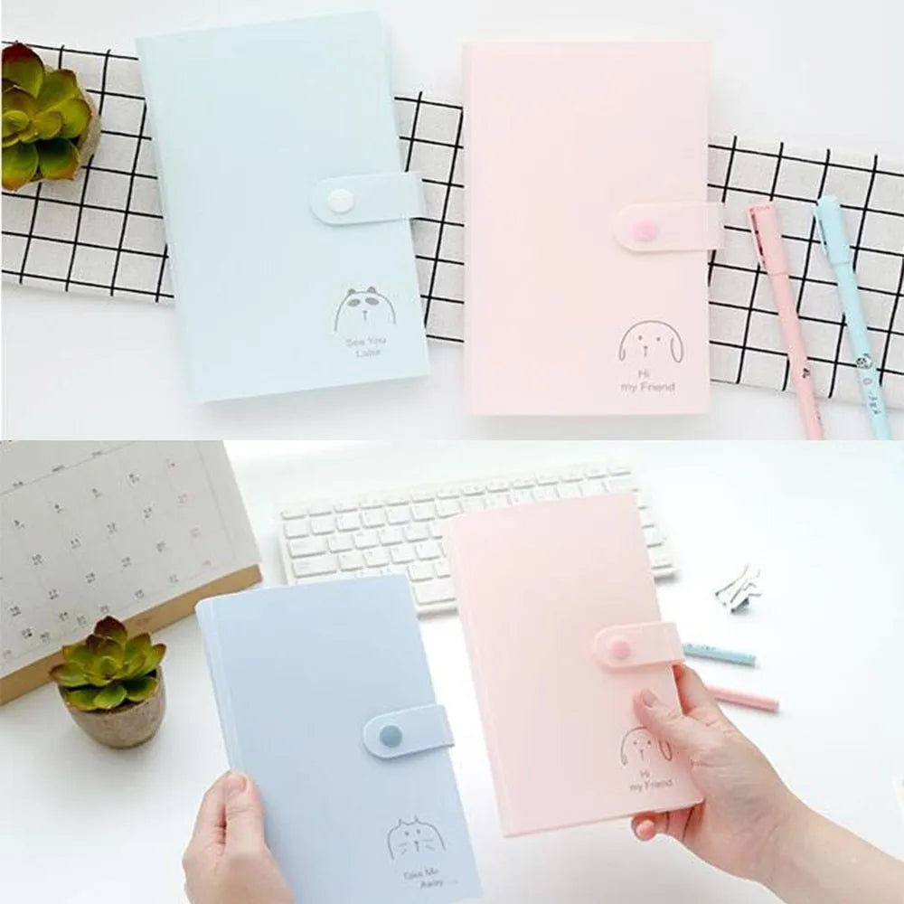 Business card holder book PVC PP 190mm x 120mm with smile logo and protective shell