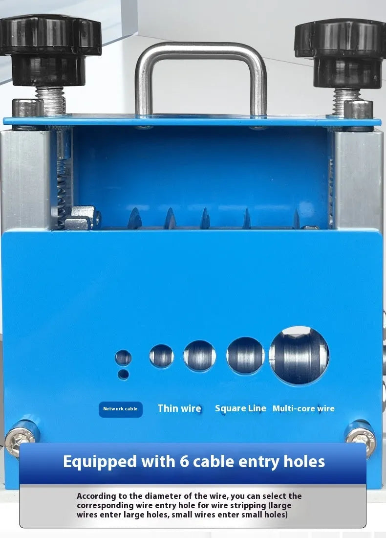SD-017 manual wire stripping machine for cables 0.5mm to 17mm in diameter.