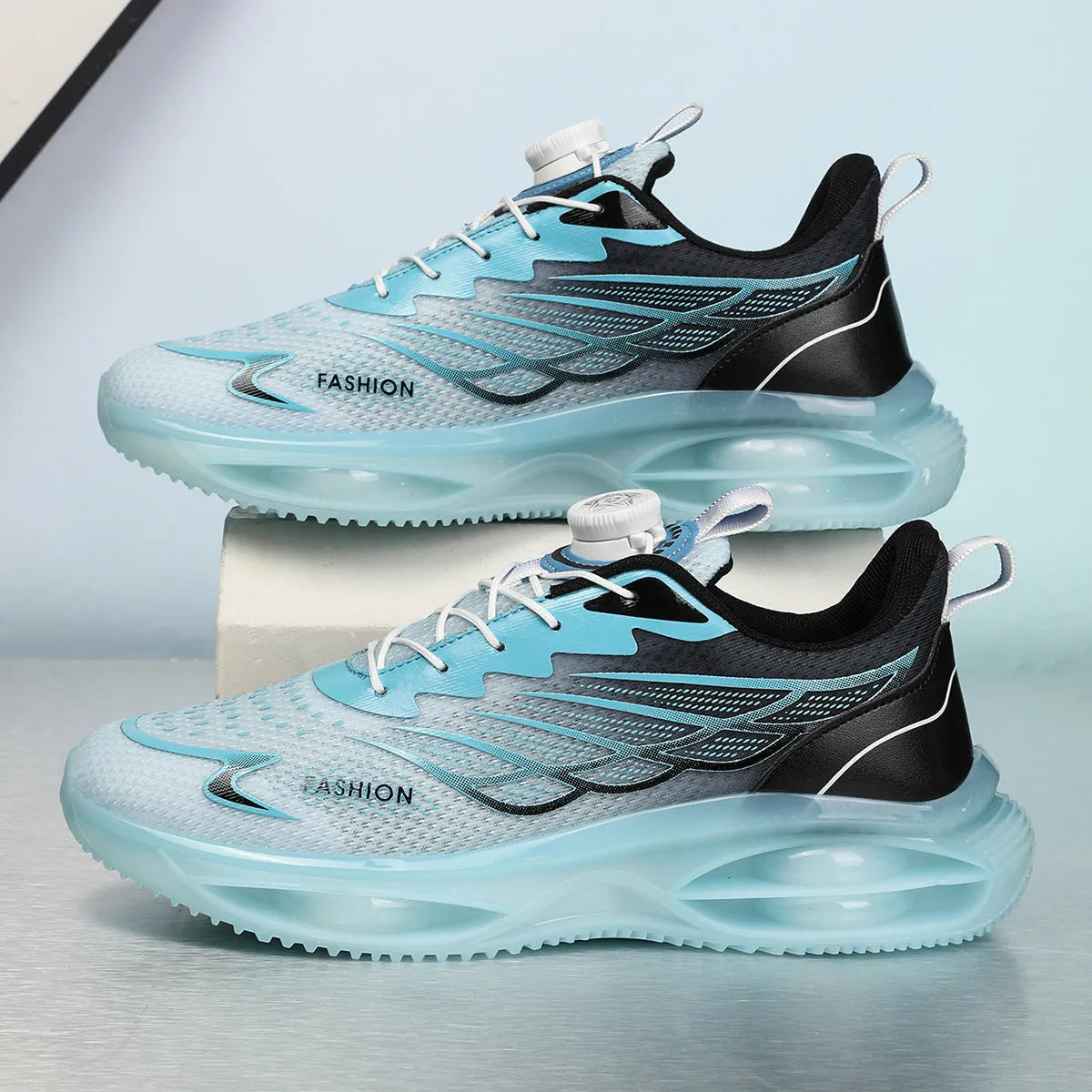 Casual breathable running shoes with mesh upper and rubber sole in multiple colour options