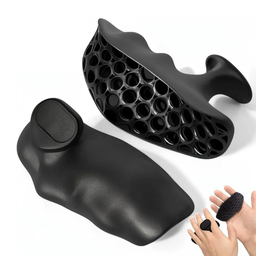 Anti-slip grip strengthener for dumbbell lifting in gray color