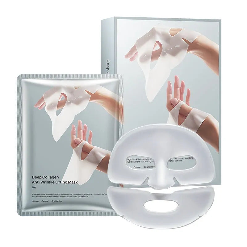 Unbranded collagen anti-wrinkle facial mask with 28ml serum content