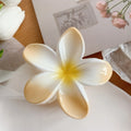 Muweordy plumeria hair clip in six colours plastic and resin floral claw clip for women