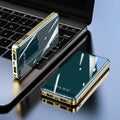 Mirror digital display 20000mAh power bank with square aluminium shell in multiple colours