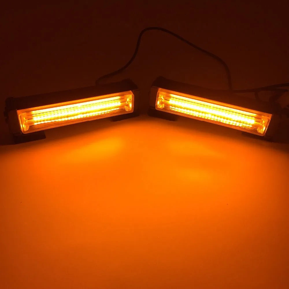Yellow aluminium alloy LED strobe warning light with 160mm housing