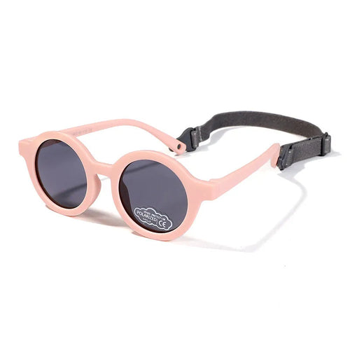Children's round sunglasses for 0-3 year olds with UV400 protection, shown in a selection of colours.