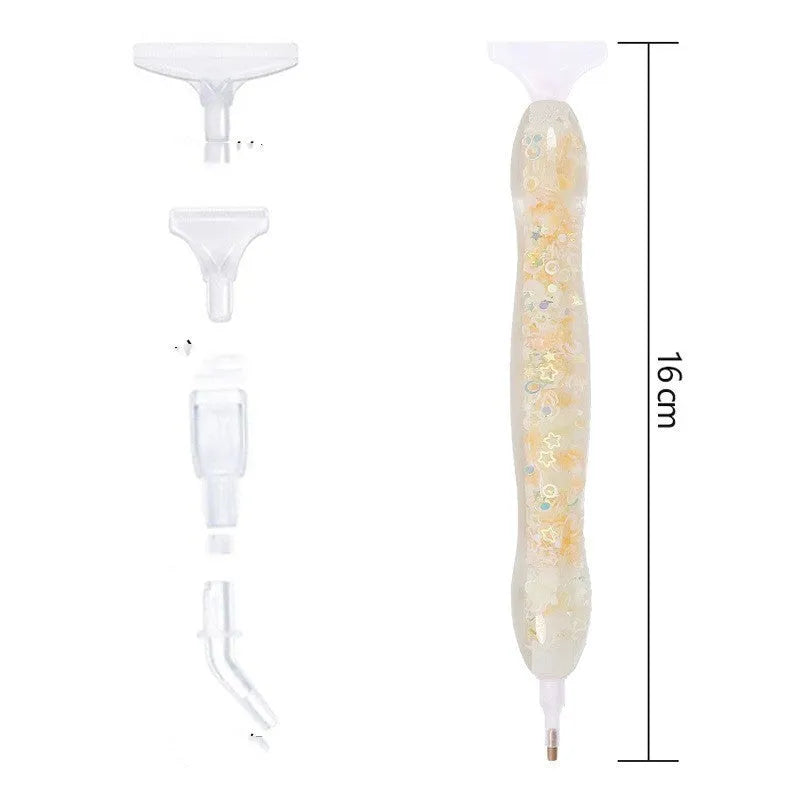 Luminous resin dot drill pen for diamond painting with glow-in-the-dark tip and modern simple style
