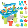 Children's plastic beach table sand pit toys set with sand and water play components