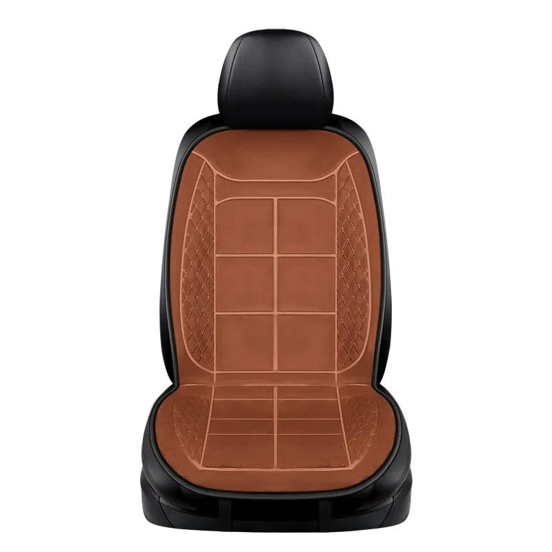 Car seat heating cushion in beige, black, and coffee colours for single, double, and rear seats