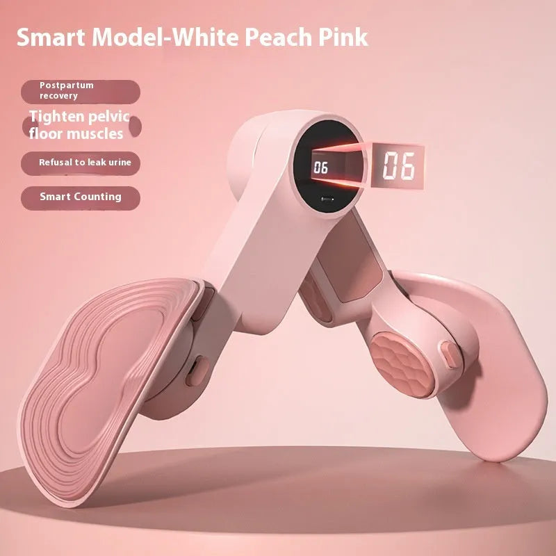 White peach pink intelligent counting pelvic floor muscle trainer with 360 degree rotation, ABS/PP/TPR construction