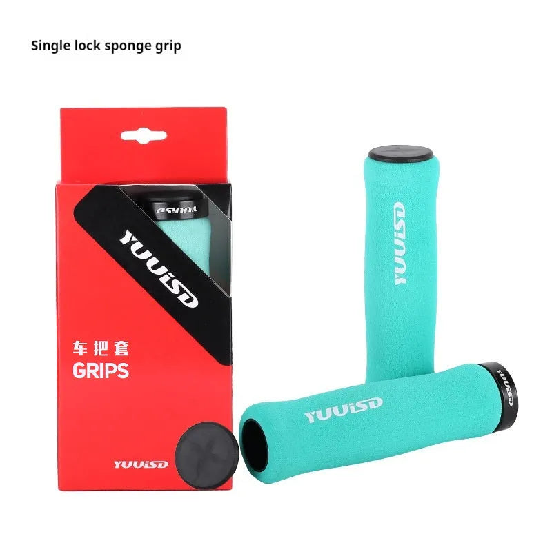 Mountain bike sponge handle cover in black colour showing textured grip surface