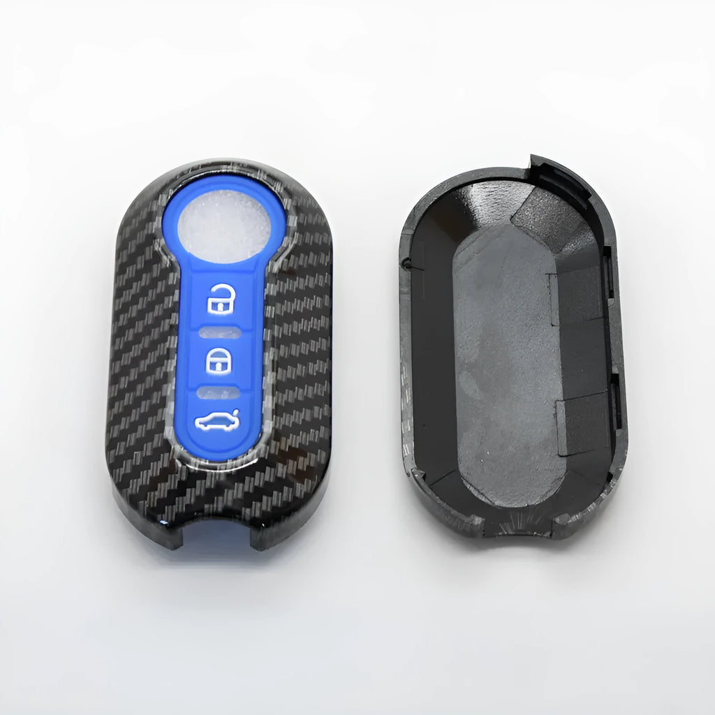 Fiat car remote key shell replacement case in black, red and dark blue colours