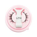 Set of reusable, glue-free waterproof false eyelashes in artificial fibre, showing natural thick 0.6-1.1mm lashes.
