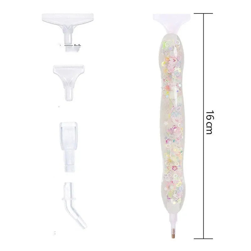 Luminous resin dot drill pen for diamond painting with glow-in-the-dark tip and modern simple style