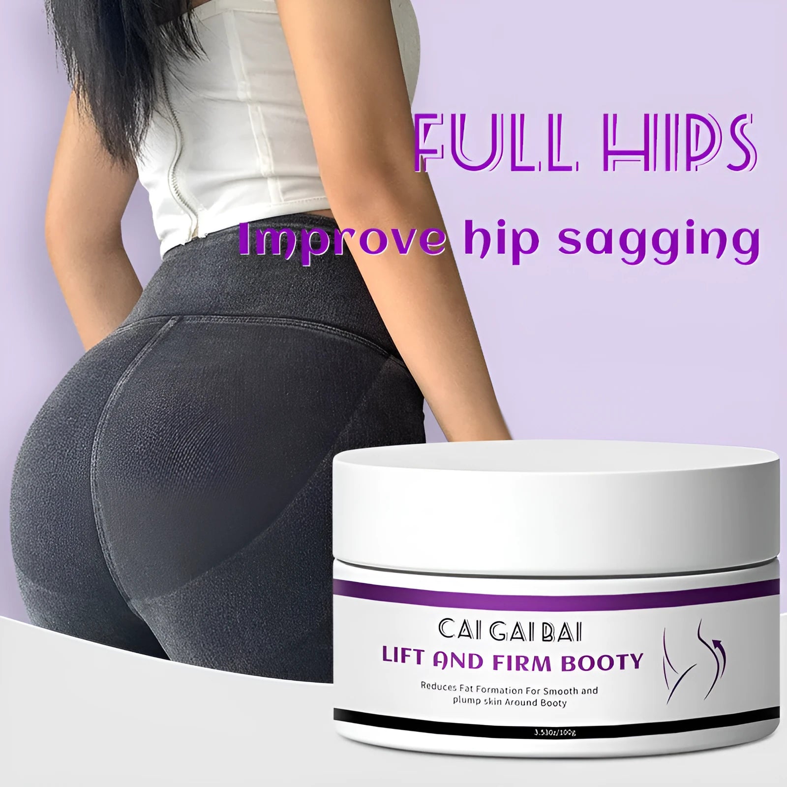 NDC 100g hip lifting cream in packaging for buttocks enhancement and home fitness