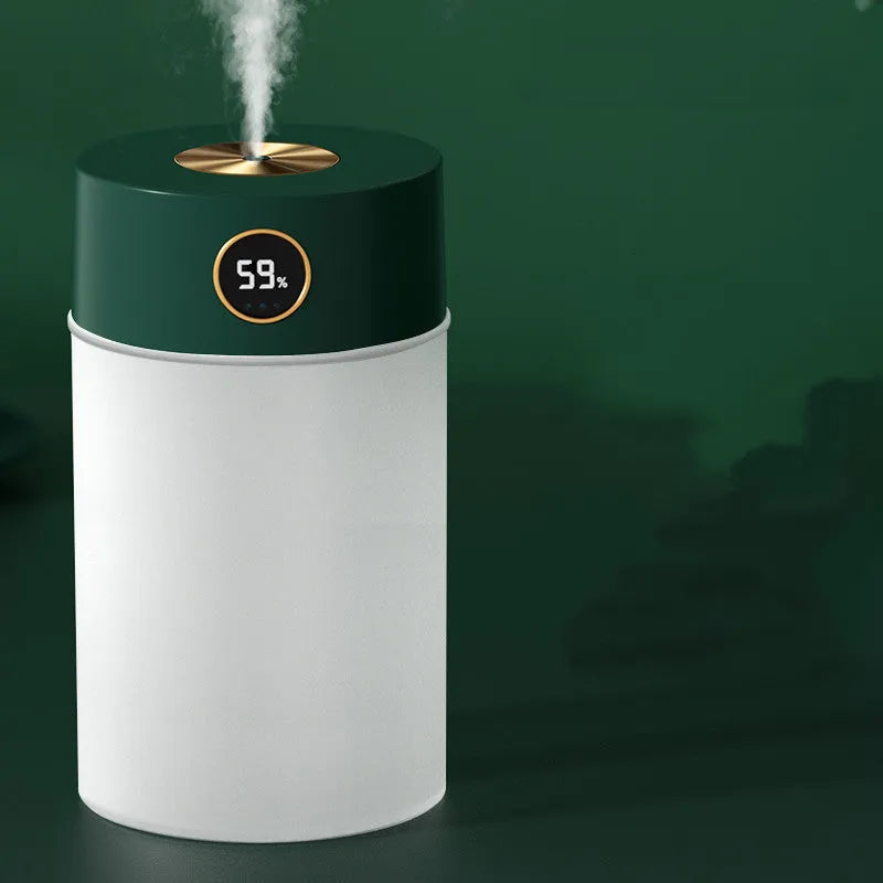 White bear edition dual-jet USB humidifier with 1.2L tank on a wooden desk