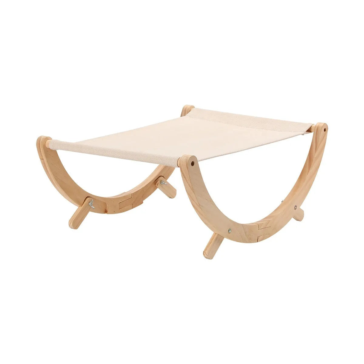 Solid wood cat shaker pet bed hammock with foldable design, canvas cover, 55x41x22cm