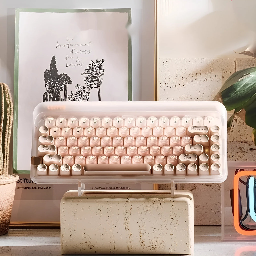 Liquid foundation colour wireless mechanical keyboard set with mouse, calculator, and pickup light