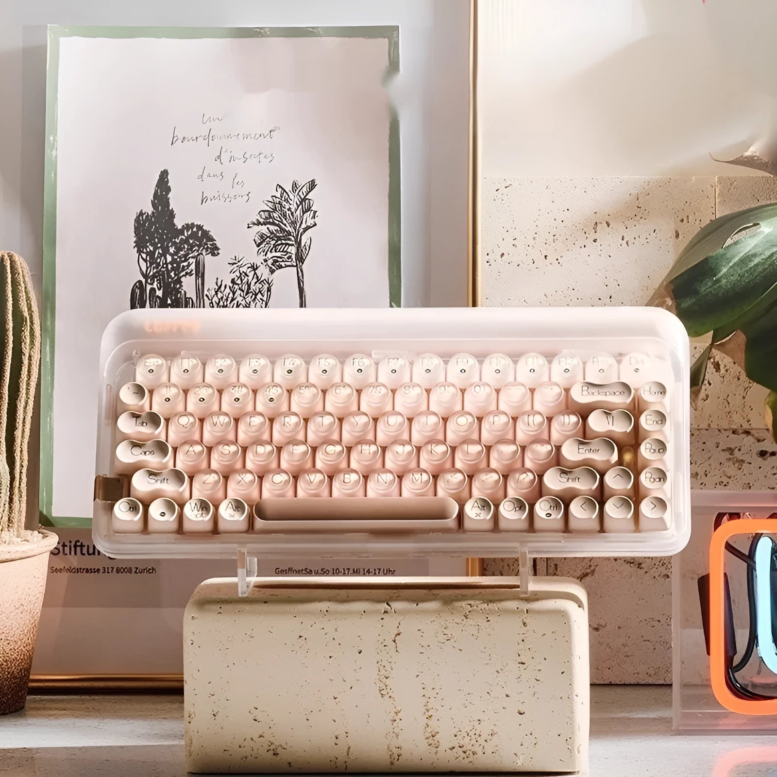 Liquid foundation colour wireless mechanical keyboard set with mouse, calculator, and pickup light