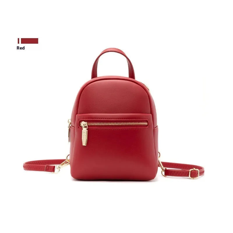 Soft PU large capacity mini backpack in multiple colours with inner phone pocket