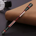 Frosted silica gel anti-slip rotary pen with fine 0.35mm needle tip on desk