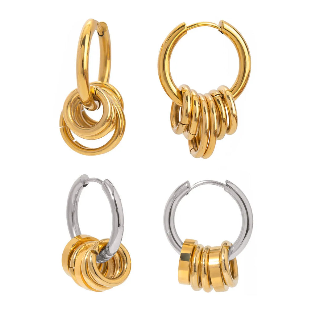 Stainless steel electroplated earrings in ins style with unisex design