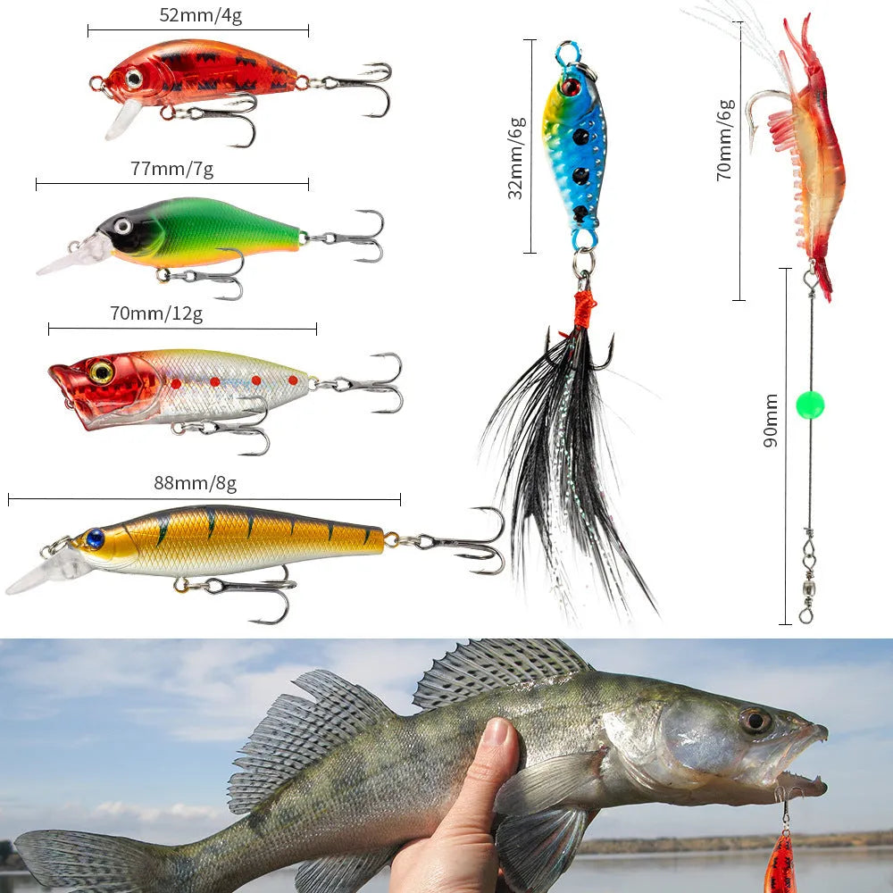 24-piece metal blind box Christmas fishing set collection with Mino Bog theme