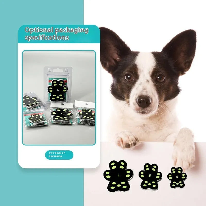 Breathable invisible claw pad footstickers for dog paw protection in S and M sizes