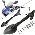 Yamaha R3 R25 carbon pattern rearview mirror with aluminium rod and ABS shell