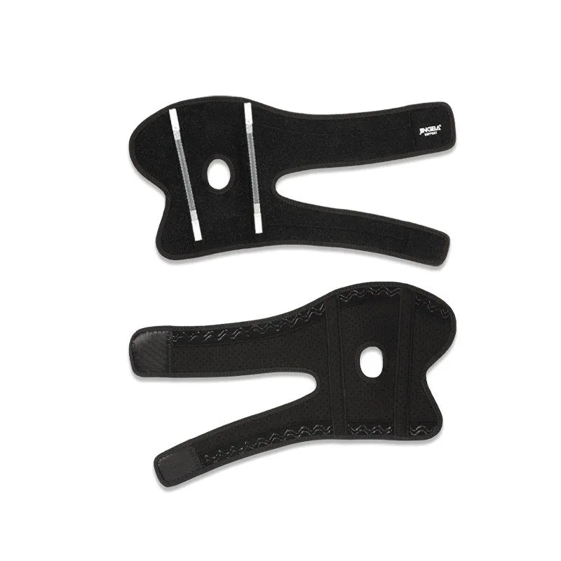 Black adjustable sports elbow guard for badminton, basketball, tennis, and fitness training.