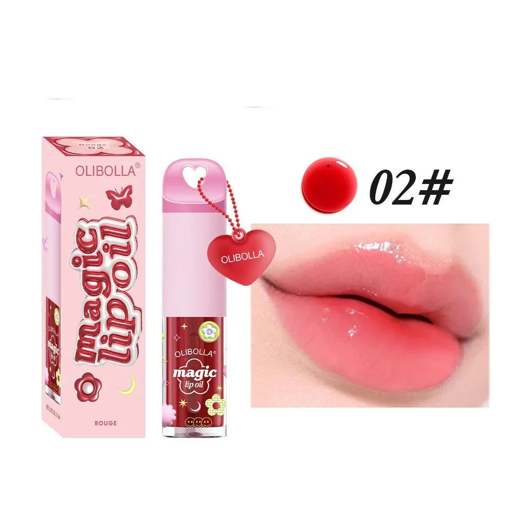Temperature sensitive colour change lip gloss moisturising nourishing lip oil in six colour options