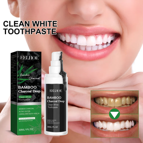 30ml tube of Bamboo Charcoal Bright White Stain Removing Toothpaste