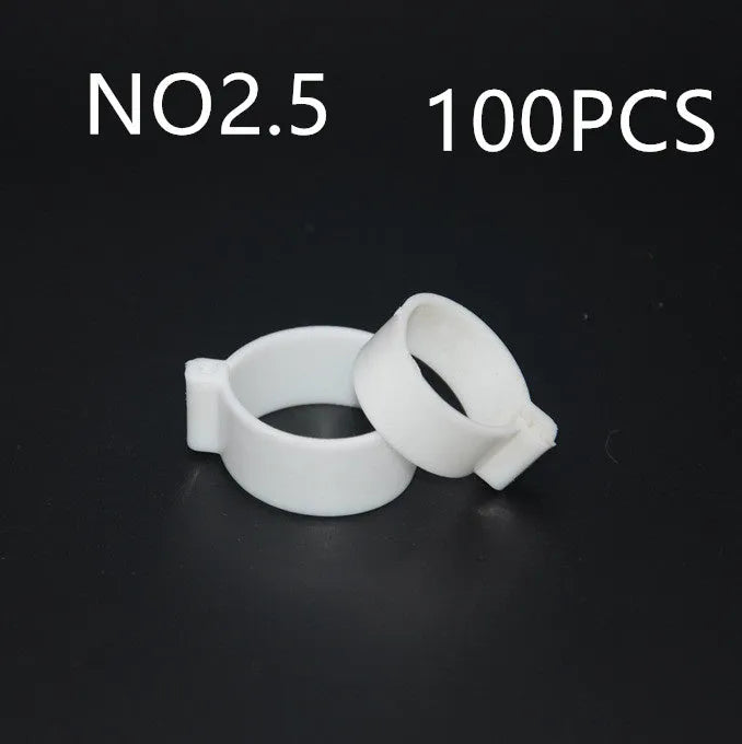 100 PCS chicken foot ring O-ring sealing washers in blue, green, purple, red, white, yellow colours