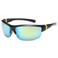 Men's athletic sunglasses with semi-frameless PC frame in multiple colour options for cycling and outdoor sports