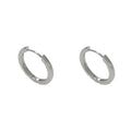 Geometric women's ear clip jewellery with simple eyelet design in gold or silver colour